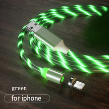 Load image into Gallery viewer, Magnetic charging Mobile Phone Cable USB Flow Luminous Lighting Data Wire for Samsung Huawei LED Micro cable
