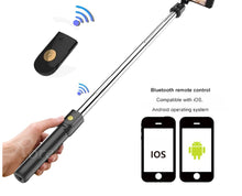 Load image into Gallery viewer, 3 in 1 Wireless Bluetooth Selfie Stick foldable Mini Tripod Expandable Mono pod with Remote Control for ANY SMART PHONE
