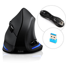 Load image into Gallery viewer, Rechargeable Wireless Mouse Gamer Ergonomic Optical 2.4G 1000/1600/2400 DPI USB Vertical Mice For PC Gaming
