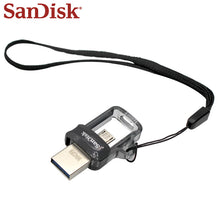 Load image into Gallery viewer, Original SanDisk Dual OTG USB Flash Drive 128GB High Speed 150MB/s Mini USB 3.0 Pen Drive 64GB 32GB 16GB micro USB Pendrive

